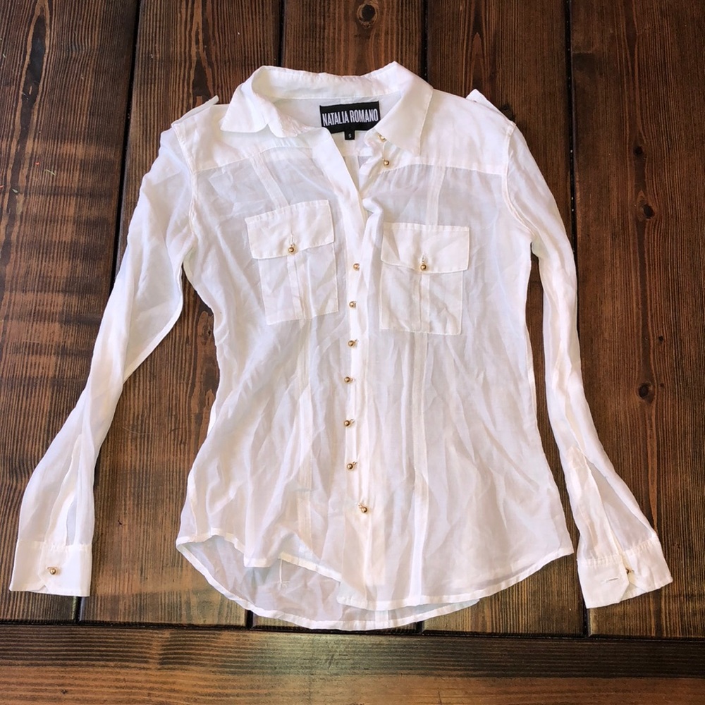 White button down